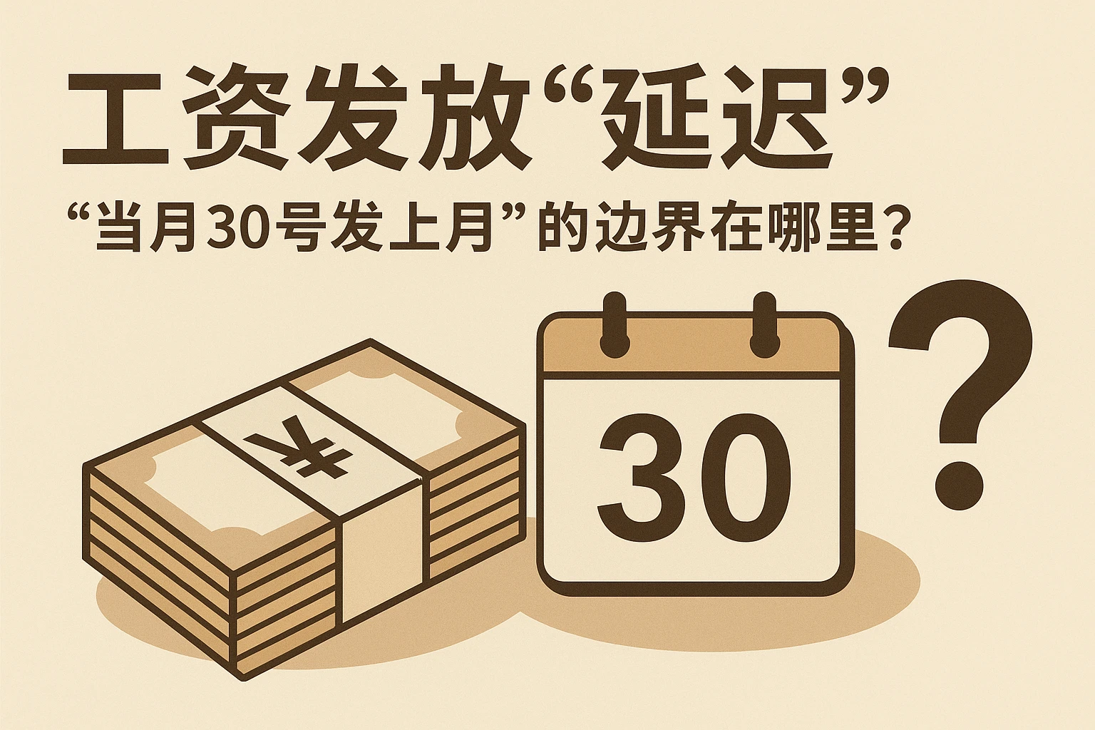 2. 工资发放“延迟”：“当月30号发上月”的边界在哪里？