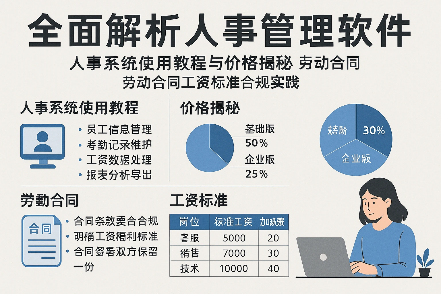 全面解析人事管理软件：人事系统使用教程与价格揭秘，劳动合同工资标准的合规实践