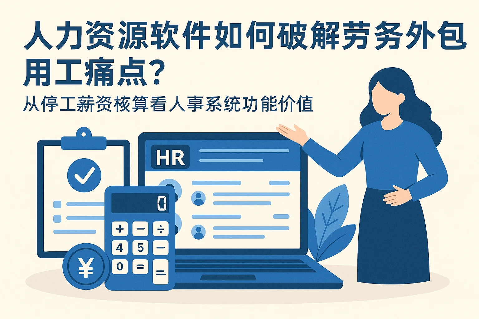 人力资源软件如何破解劳务外包用工痛点？从停工薪资核算看人事系统功能价值