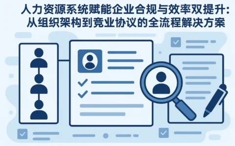 人力资源系统赋能企业合规与效率双提升：从组织架构到竞业协议的全流程解决方案