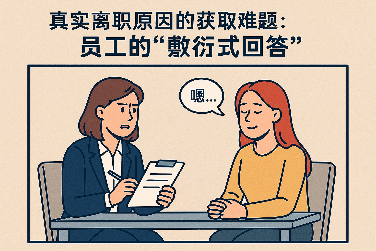 2. 真实离职原因的获取难题：员工的“敷衍式回答”