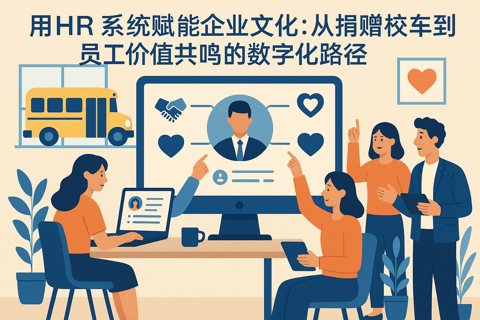 用HR系统赋能企业文化：从捐赠校车到员工价值共鸣的数字化路径