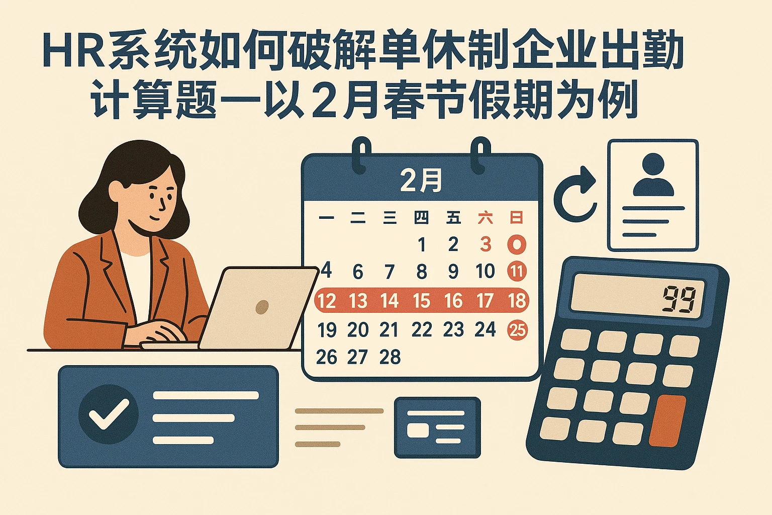 HR系统如何破解单休制企业出勤计算难题——以2月春节假期为例