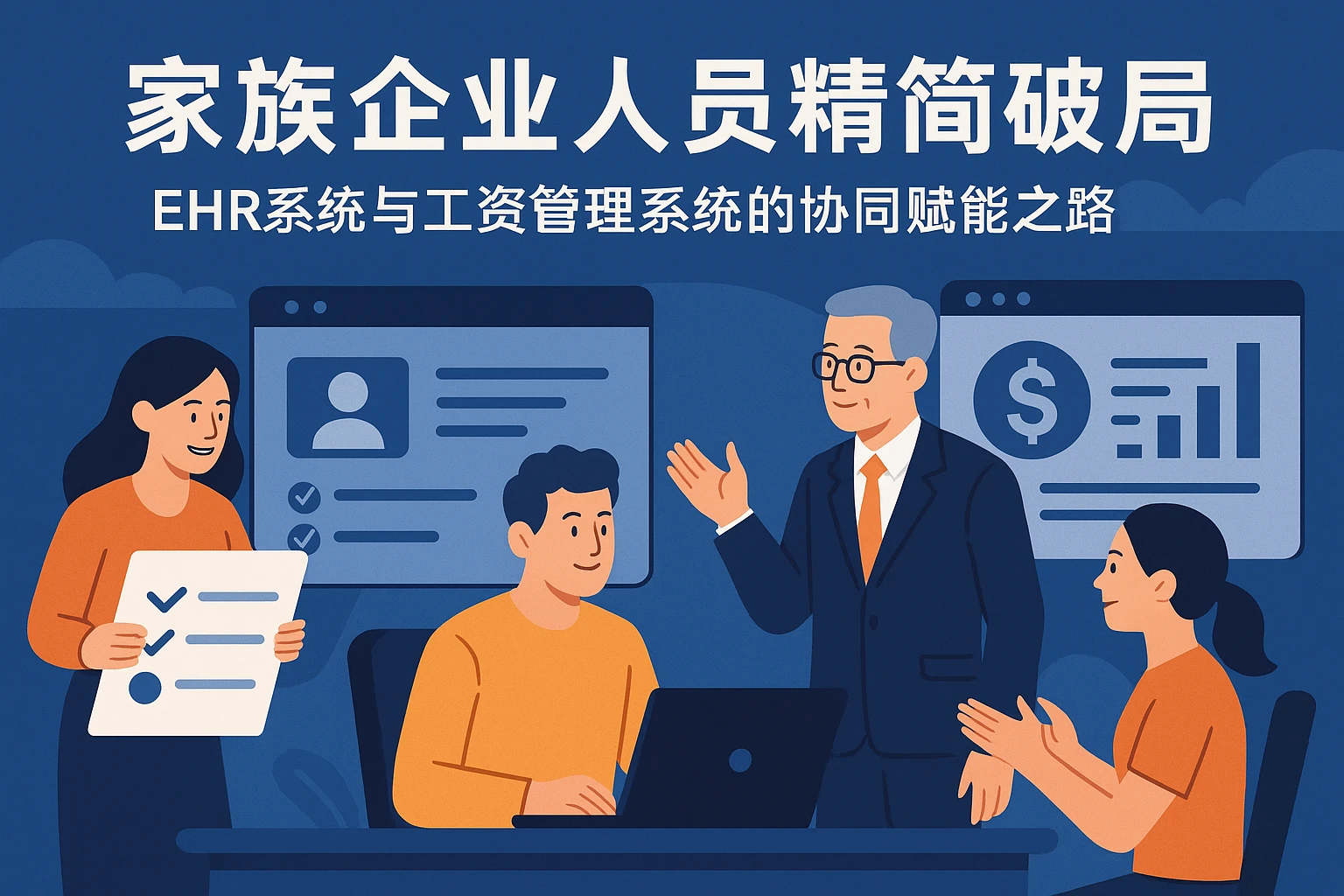 家族企业人员精简破局：EHR系统与工资管理系统的协同赋能之路