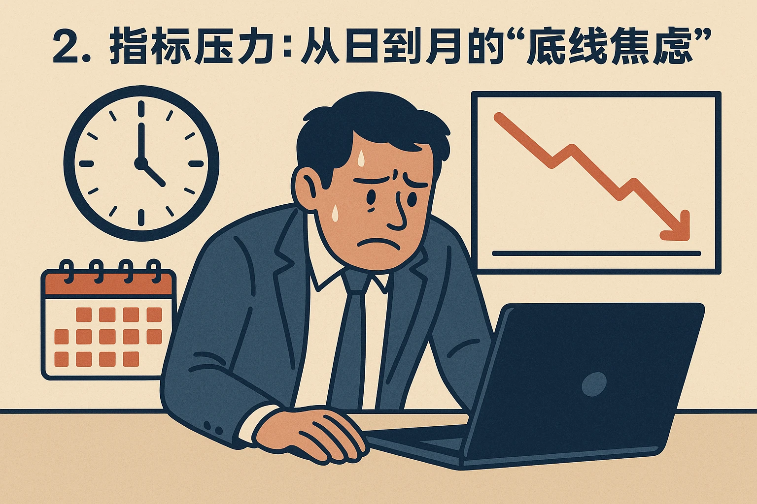 2. 指标压力：从日到月的“底线焦虑”