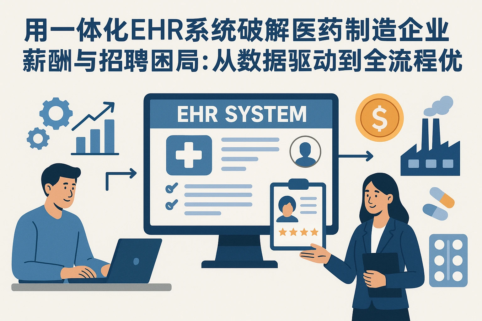 用一体化EHR系统破解医药制造企业薪酬与招聘困局：从数据驱动到全流程优化