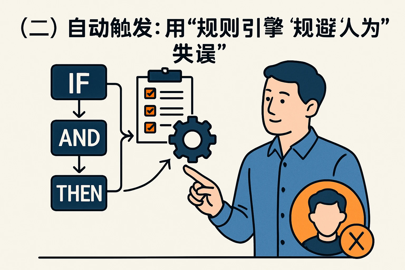 （二）自动触发：用“规则引擎”规避“人为失误”