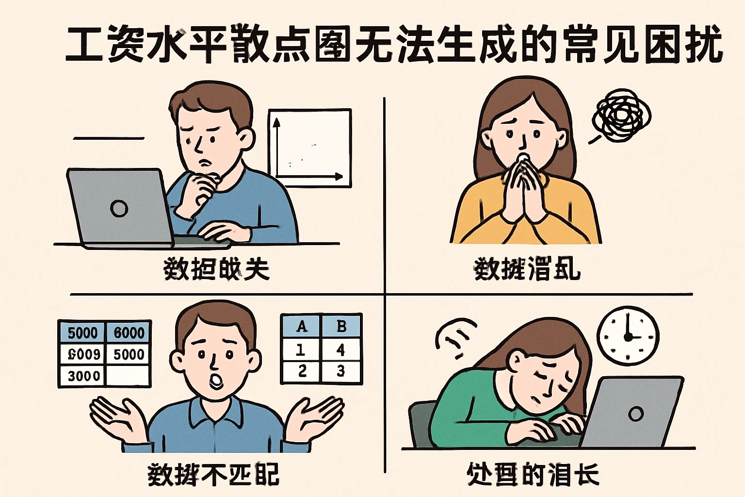 工资水平散点图无法生成的常见困扰