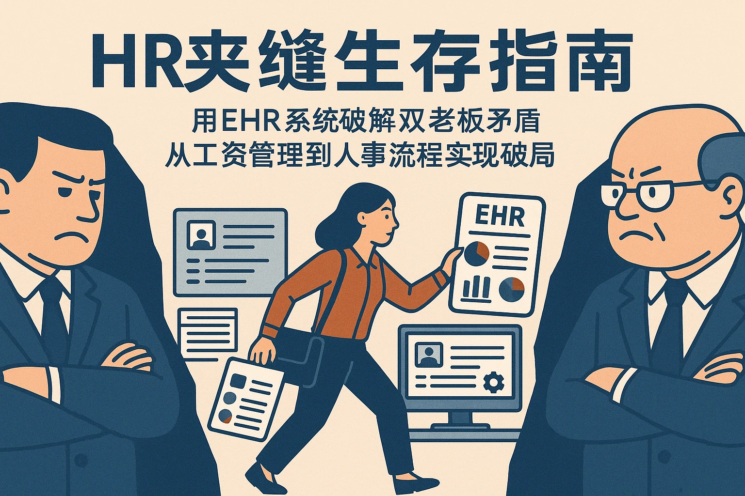 HR夹缝生存指南：用EHR系统破解双老板矛盾，从工资管理到人事流程实现破局