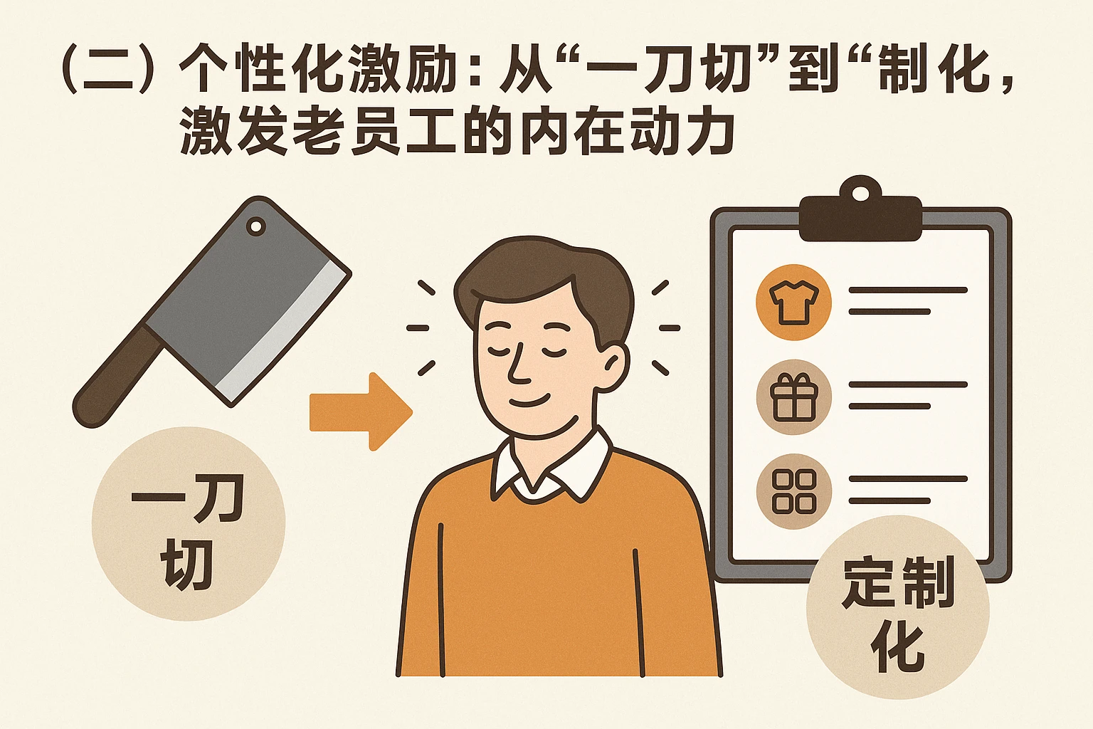 （二）个性化激励：从“一刀切”到“定制化”，激发老员工的内在动力