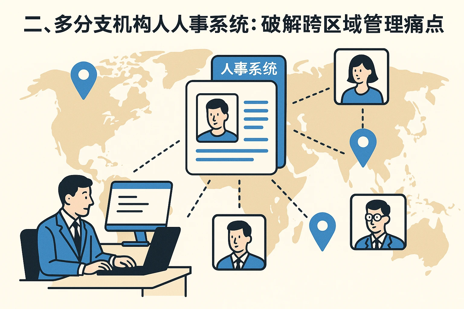 二、多分支机构人事系统：破解跨区域管理痛点
