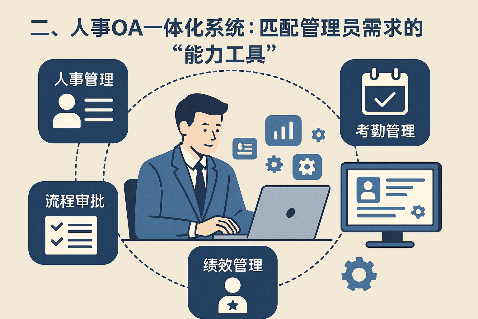 二、人事OA一体化系统：匹配管理员需求的“能力工具”