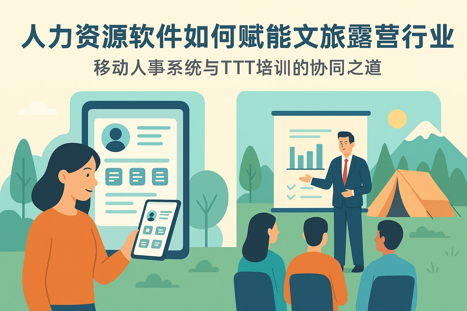 人力资源软件如何赋能文旅露营行业？移动人事系统与TTT培训的协同之道