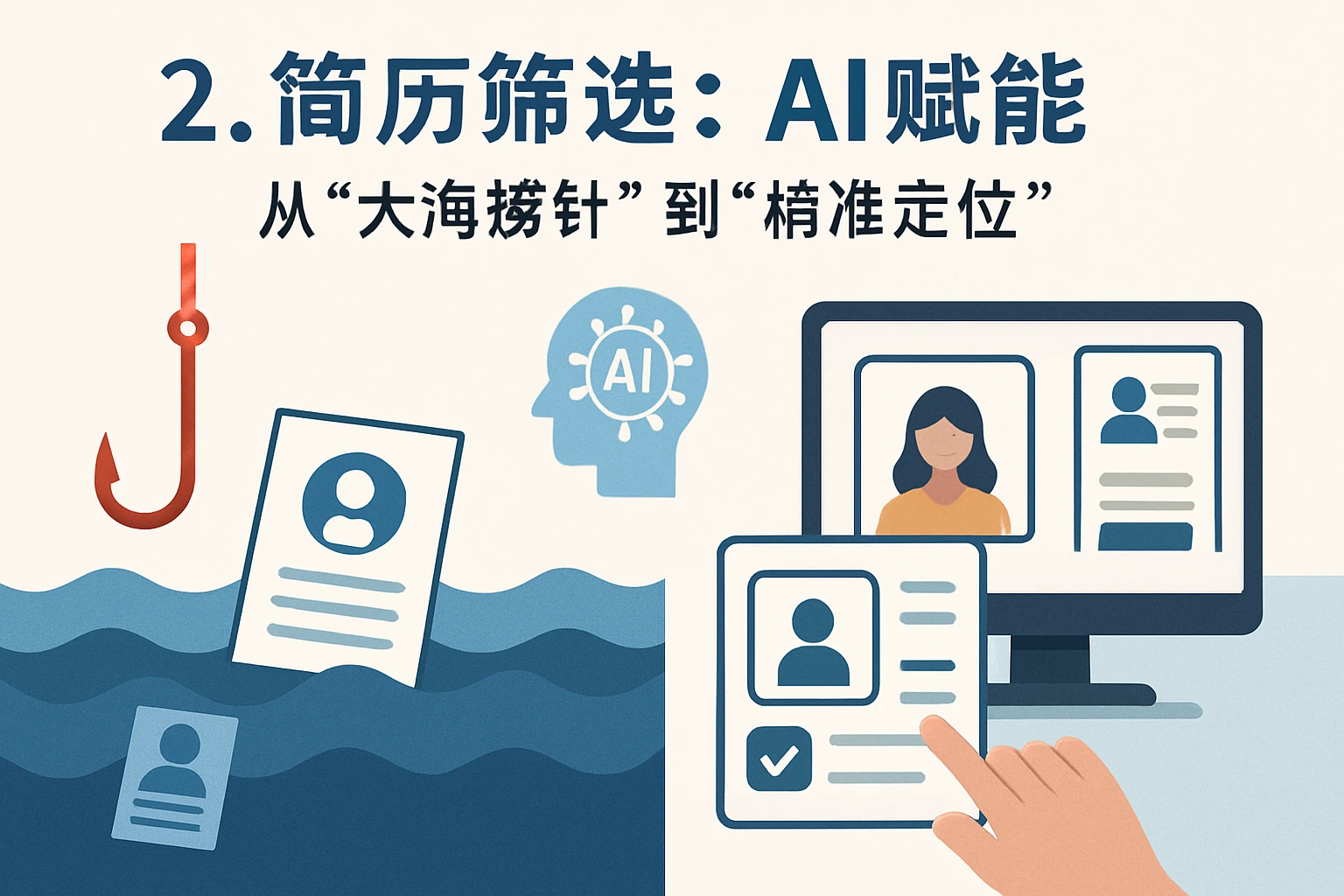 2. 简历筛选：AI赋能，从“大海捞针”到“精准定位”