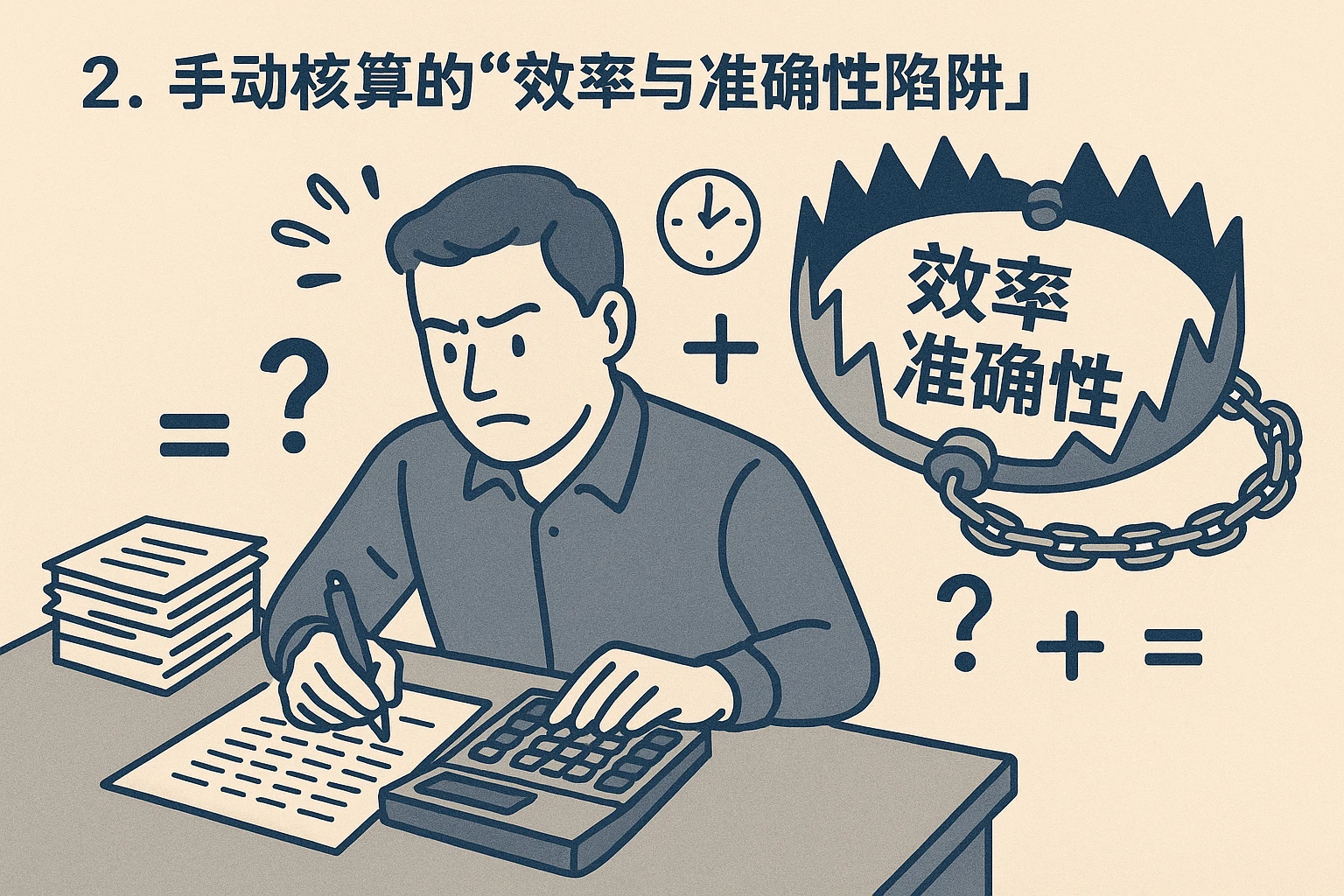 2. 手动核算的“效率与准确性陷阱”