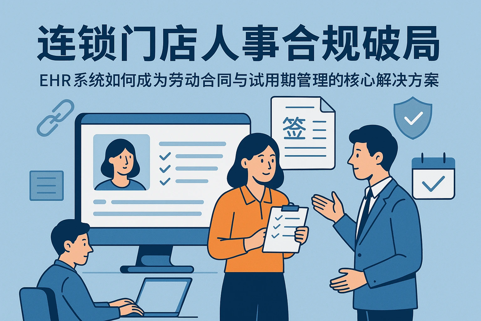 连锁门店人事合规破局：EHR系统如何成为劳动合同与试用期管理的核心解决方案
