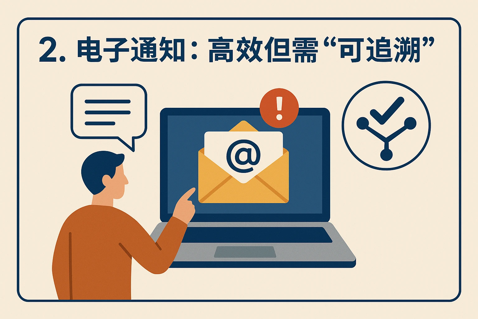 2. 电子通知：高效但需“可追溯”