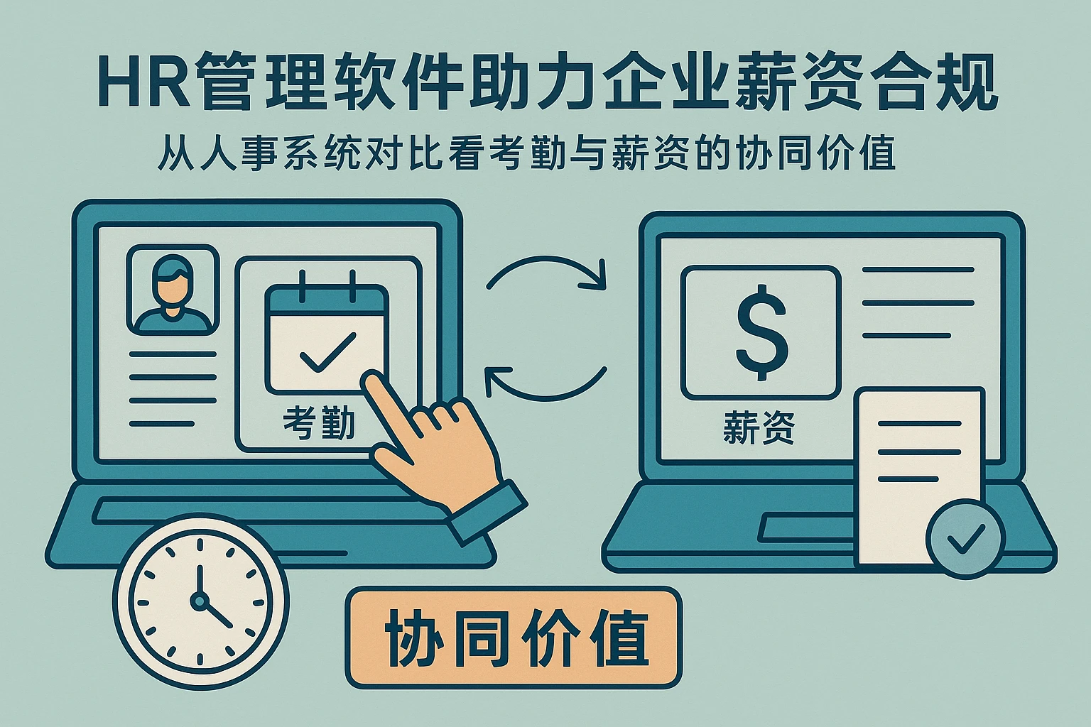 HR管理软件助力企业薪资合规：从人事系统对比看考勤与薪资的协同价值