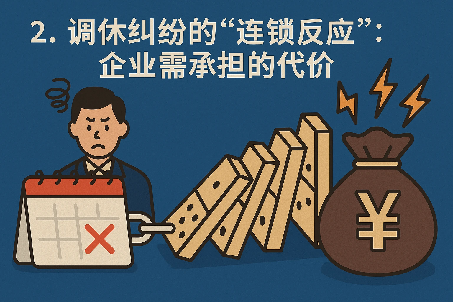 2. 调休纠纷的“连锁反应”：企业需承担的代价