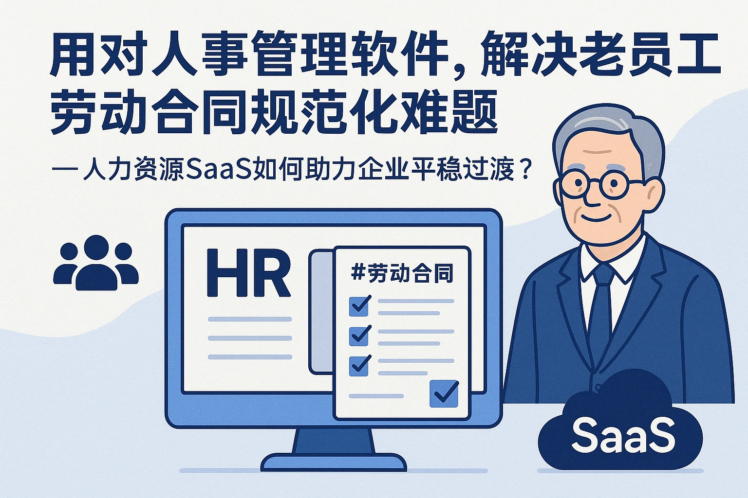 用对人事管理软件，解决老员工劳动合同规范化难题——人力资源SaaS如何助力企业平稳过渡？