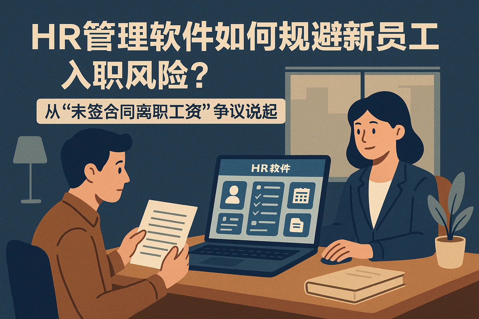 HR管理软件如何规避新员工入职风险？从“未签合同离职工资”争议说起