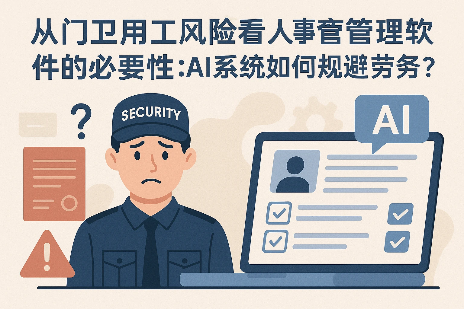 从门卫用工风险看人事管理软件的必要性：AI系统如何规避劳务纠纷？