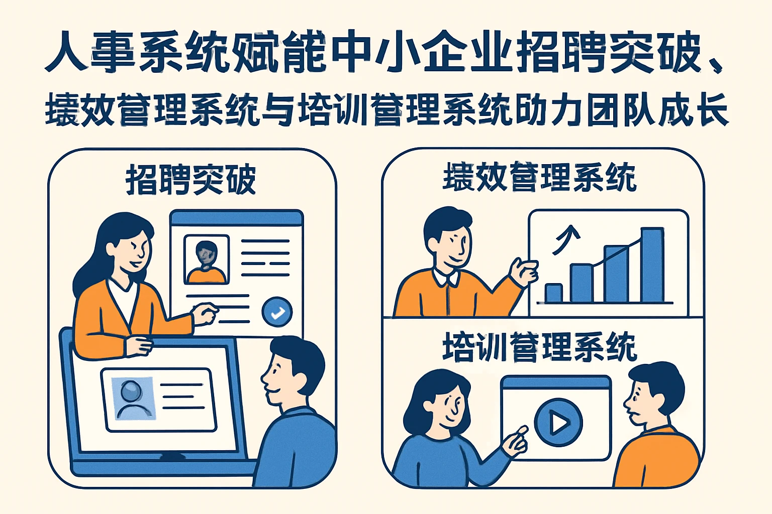 人事系统赋能中小企业招聘突破，绩效管理系统与培训管理系统助力团队成长