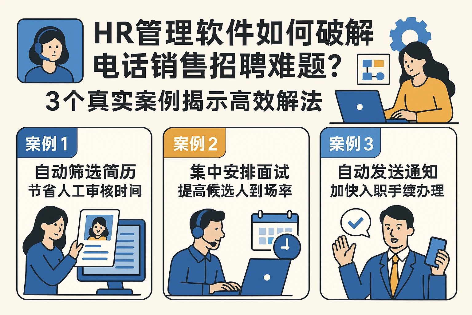 HR管理软件如何破解电话销售招聘难题？3个真实案例揭示高效解法