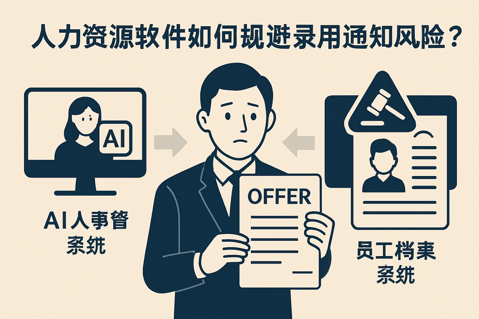 人力资源软件如何规避录用通知法律风险？AI人事管理系统与员工档案系统的实践应用