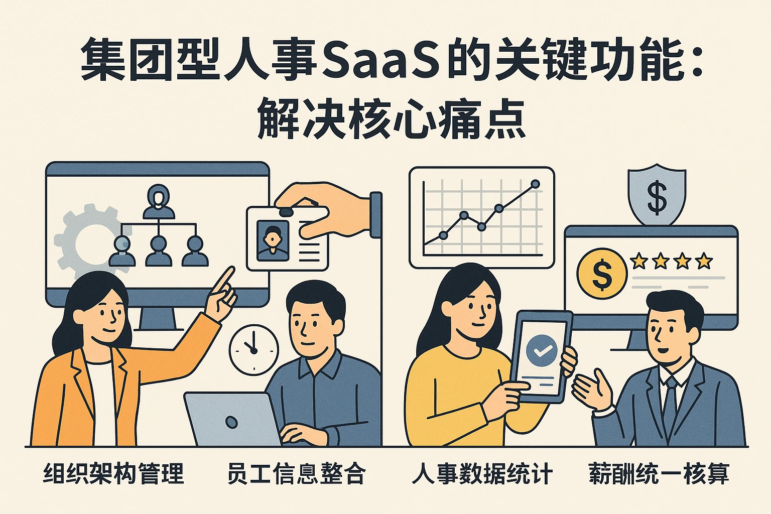 2. 集团型人事SaaS的关键功能：解决核心痛点