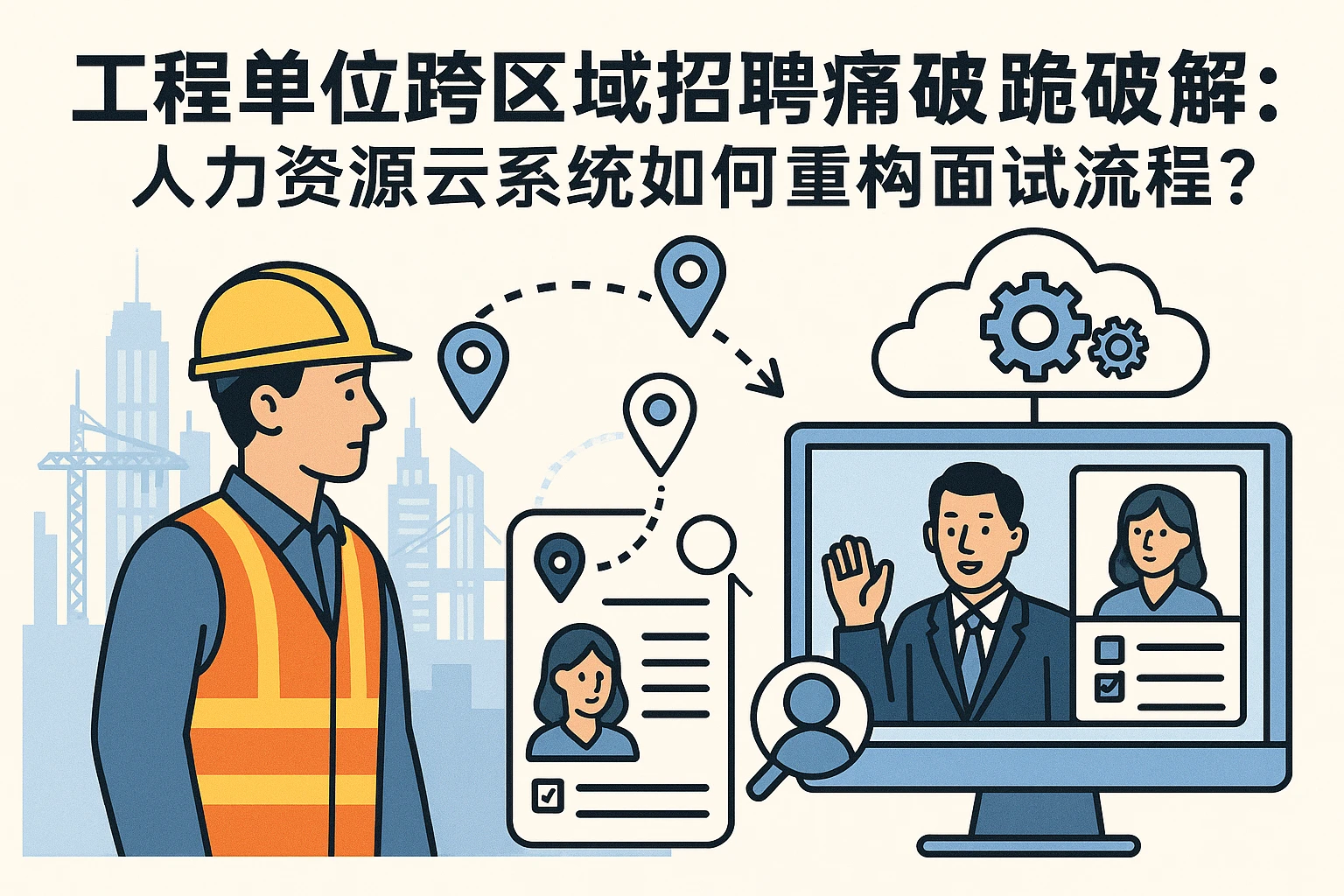 工程单位跨区域招聘痛点破解：人力资源云系统如何重构面试流程？