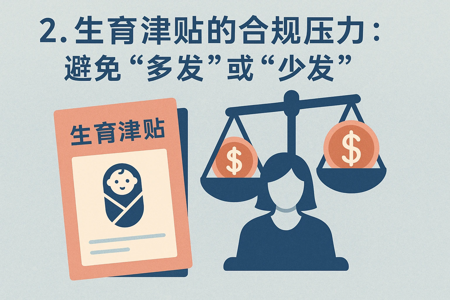 2. 生育津贴的合规压力：避免“多发”或“少发”