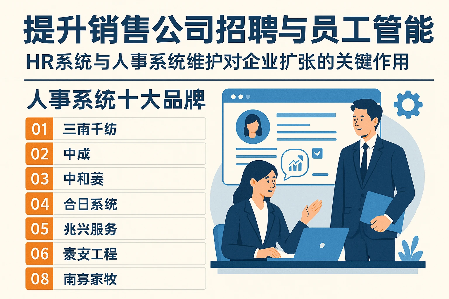 提升销售公司招聘与员工管理效能——HR系统与人事系统维护对企业扩张的关键作用及人事系统十大品牌
