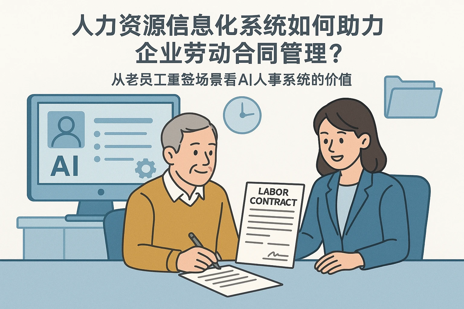 人力资源信息化系统如何助力企业劳动合同管理？从老员工重签场景看AI人事系统的价值