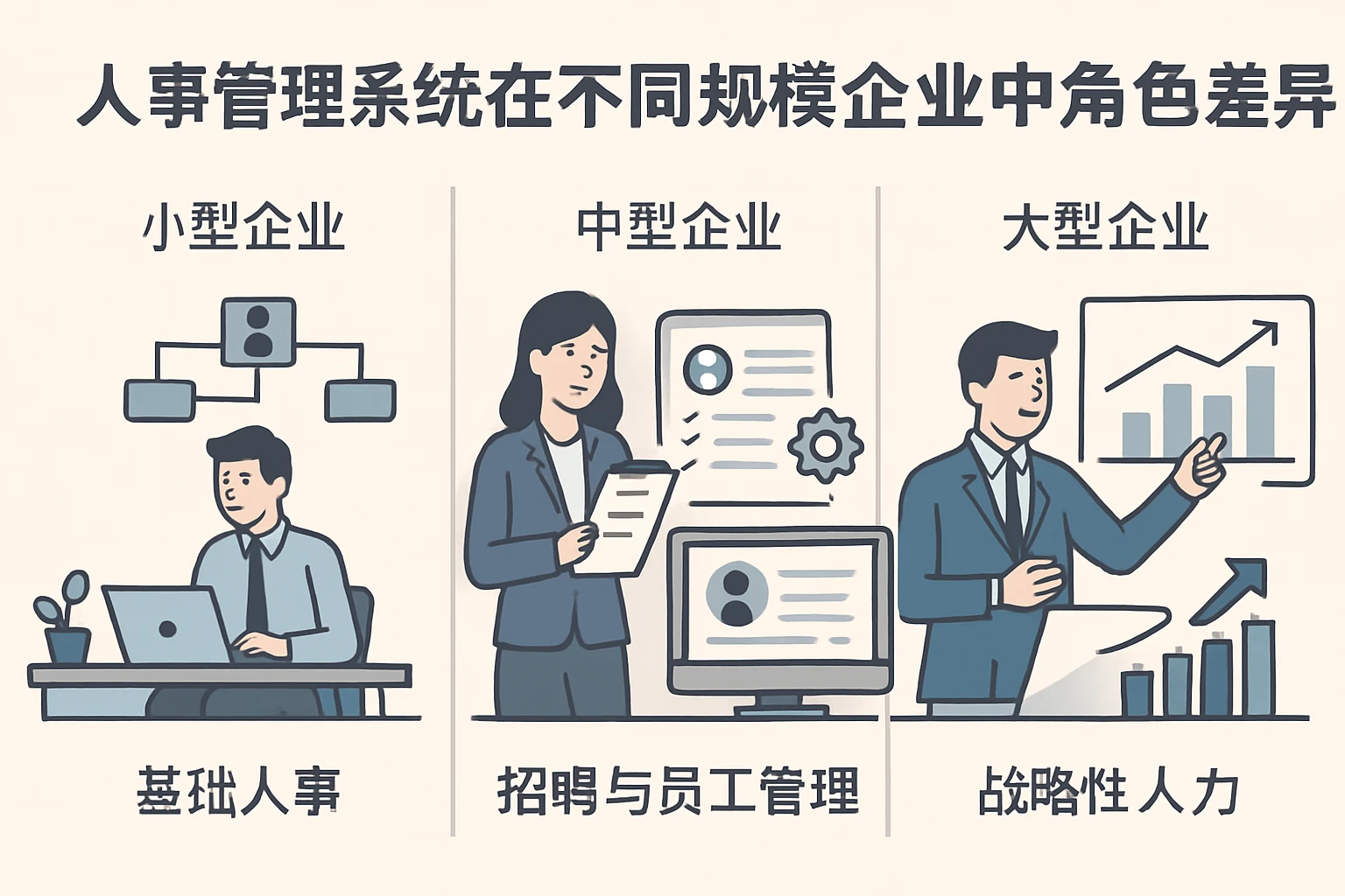 人事管理系统在不同规模企业中的角色差异