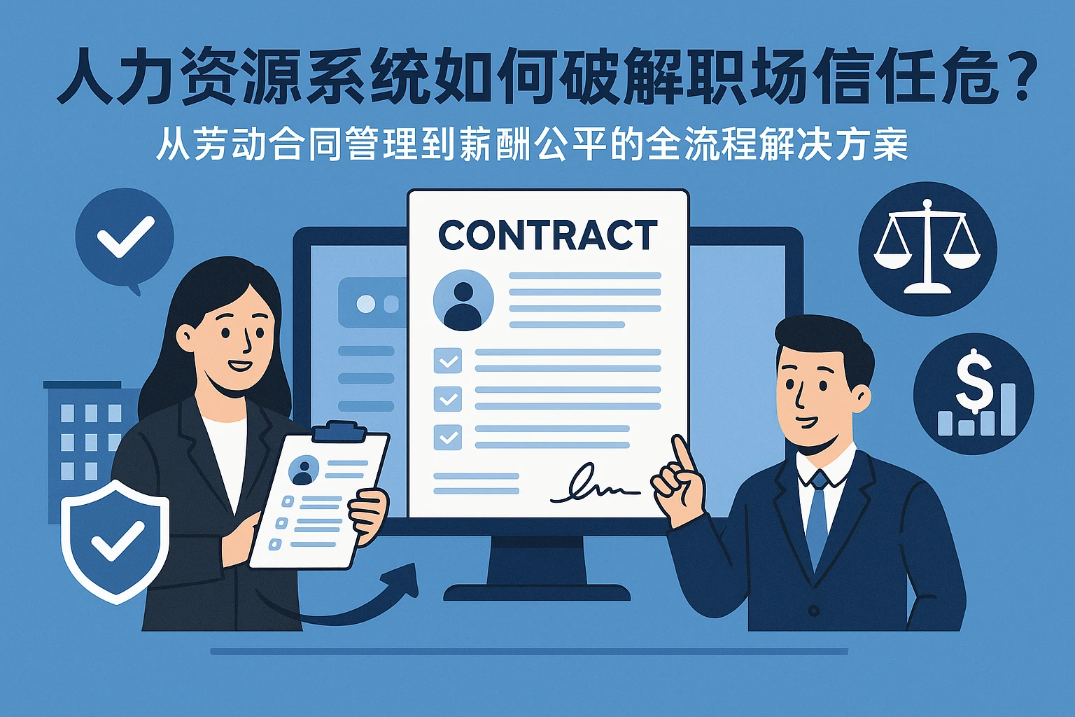 人力资源系统如何破解职场信任危机？从劳动合同管理到薪酬公平的全流程解决方案