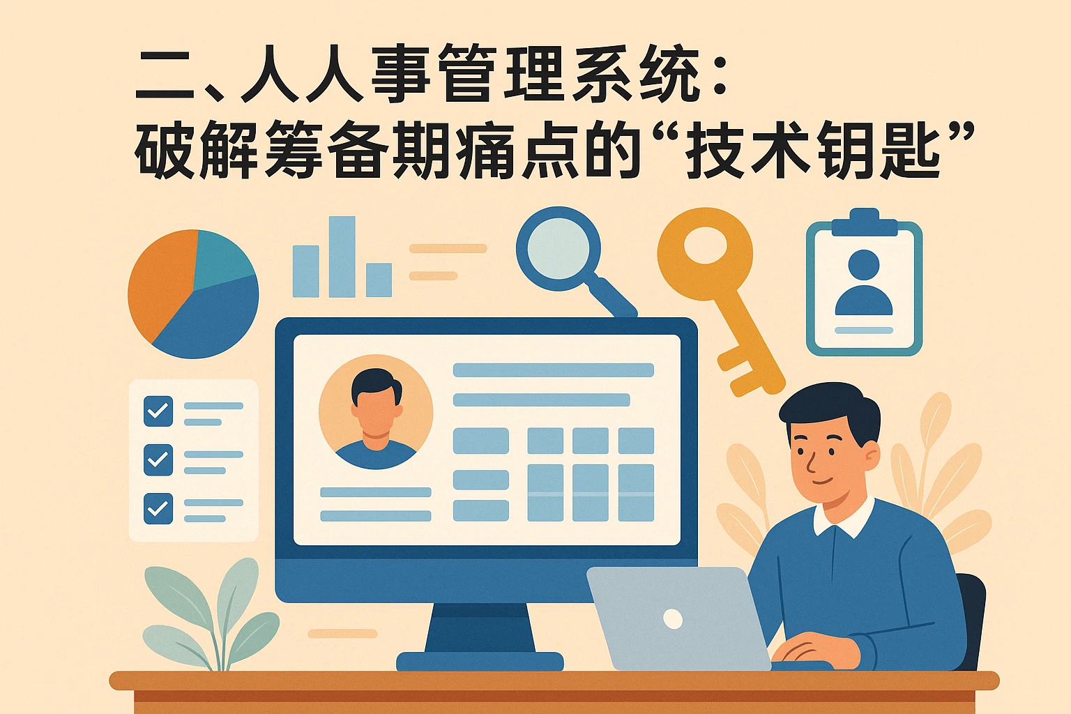 二、人事管理系统：破解筹备期痛点的“技术钥匙”
