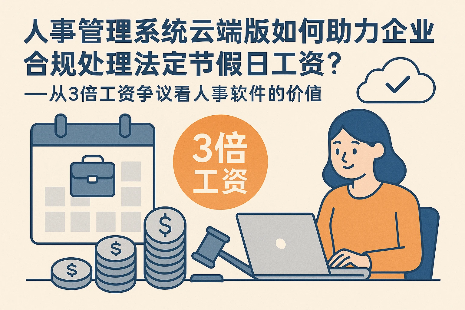 人事管理系统云端版如何助力企业合规处理法定节假日工资？——从3倍工资争议看人事软件的价值