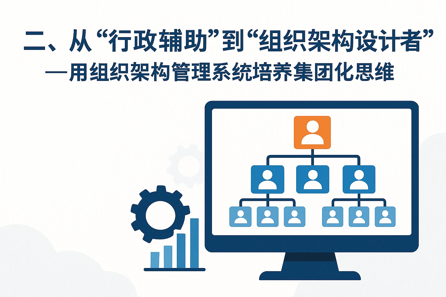 二、从“行政辅助”到“组织架构设计者”——用组织架构管理系统培养集团化思维