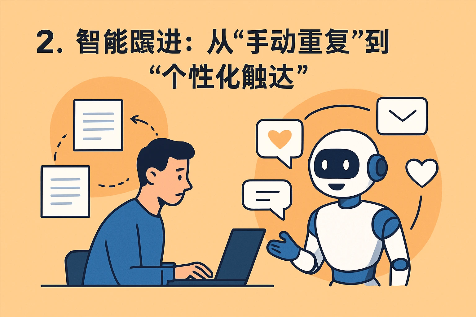2. 智能跟进：从“手动重复”到“个性化触达”