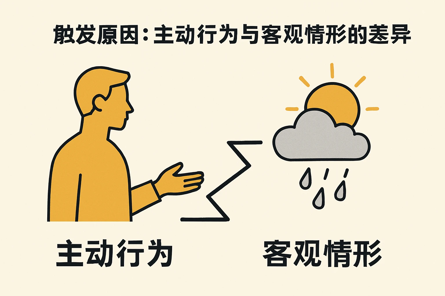2. 触发原因:主动行为与客观情形的差异