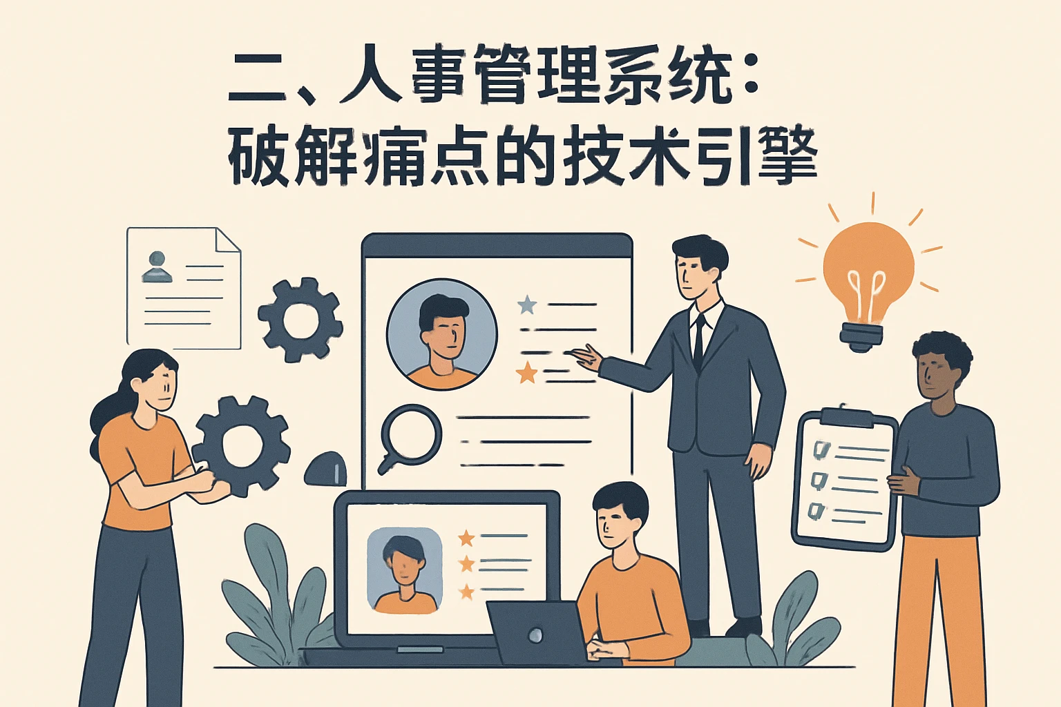 二、人事管理系统：破解痛点的技术引擎