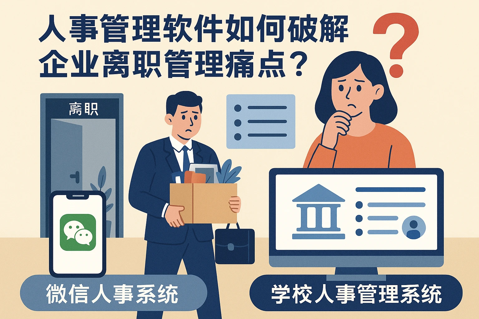 人事管理软件如何破解企业离职管理痛点？以微信人事系统与学校人事管理系统为例