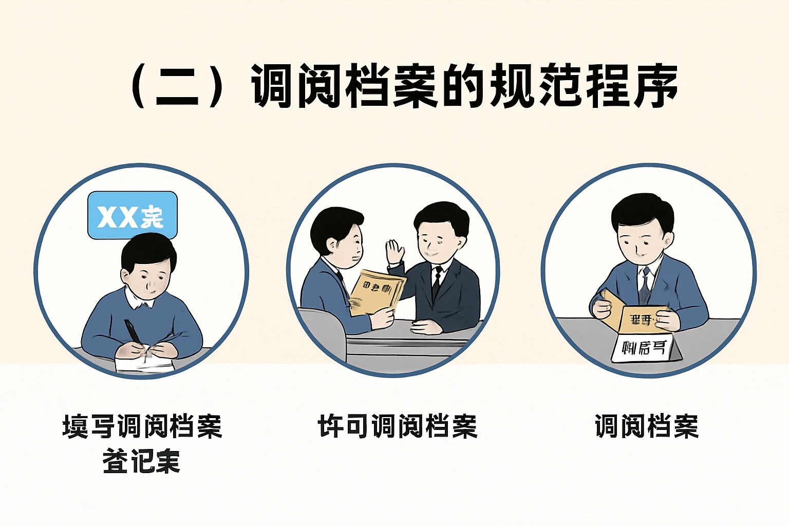 （二）调阅档案的规范程序