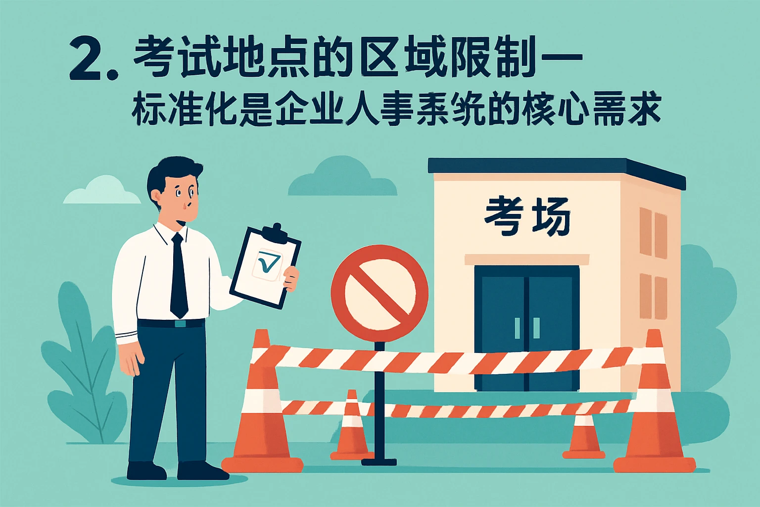 2. 考试地点的区域限制——标准化是企业人事系统的核心需求