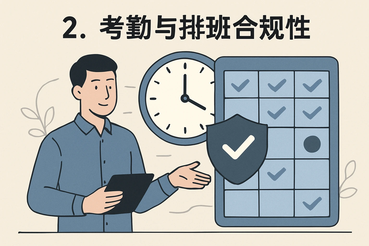 2. 考勤与排班合规性