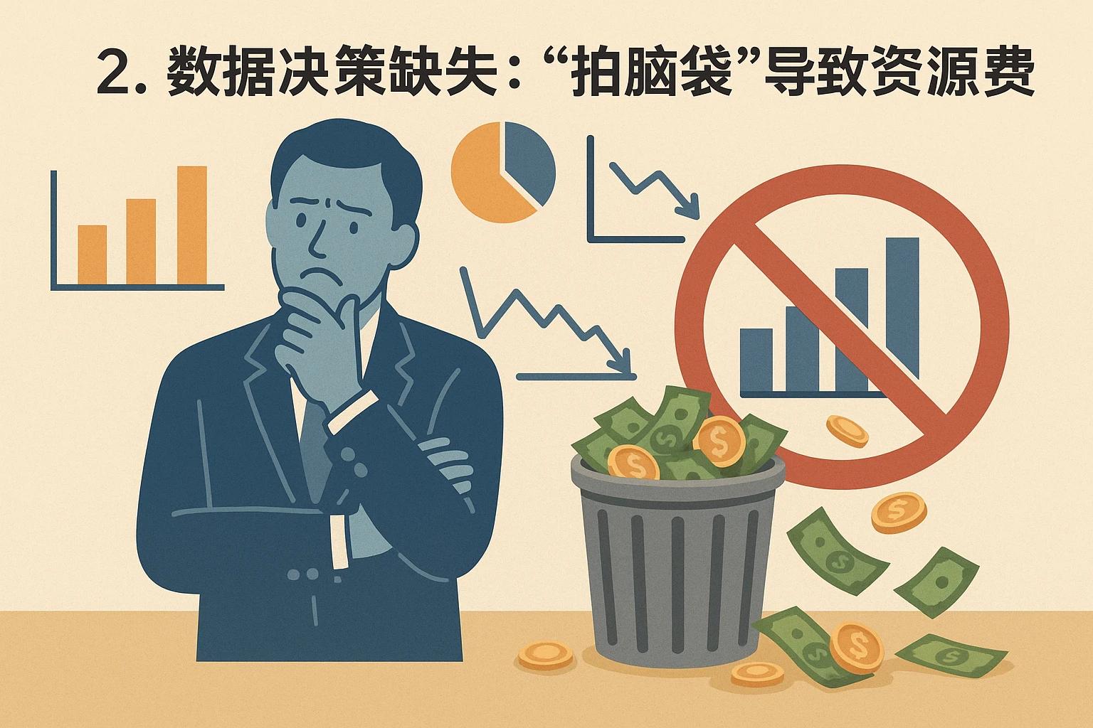2. 数据决策缺失：“拍脑袋”导致资源浪费