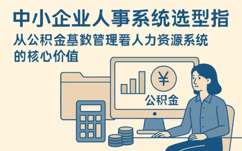 中小企业人事系统选型指南：从公积金基数管理看人力资源系统的核心价值