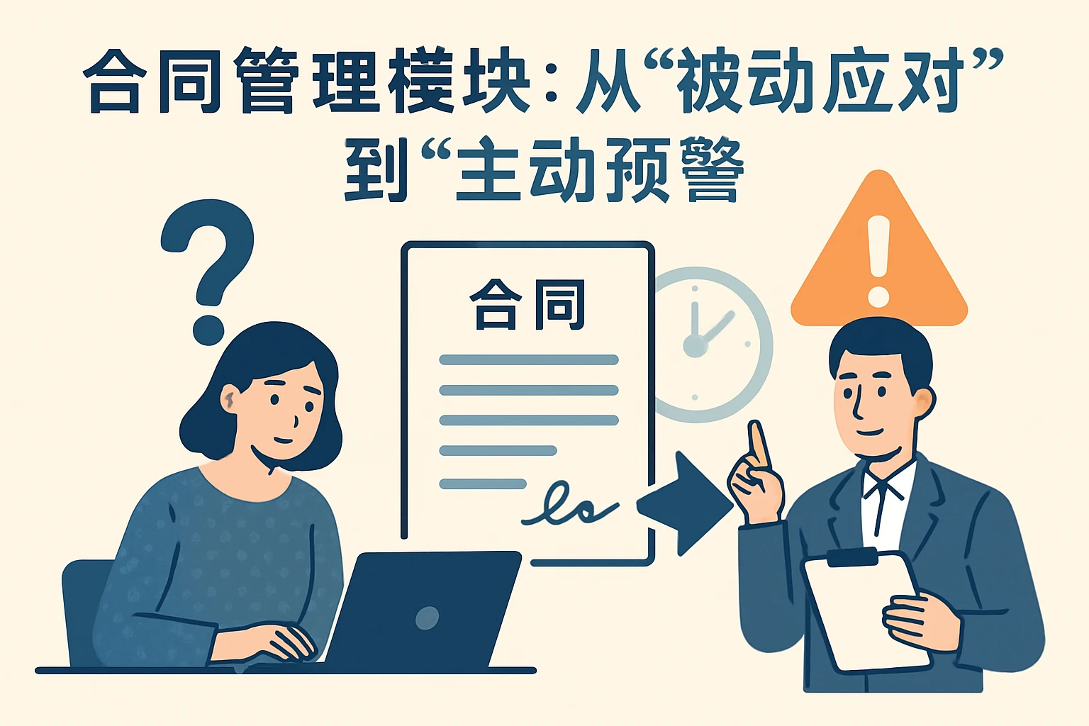 1. 合同管理模块：从“被动应对”到“主动预警”