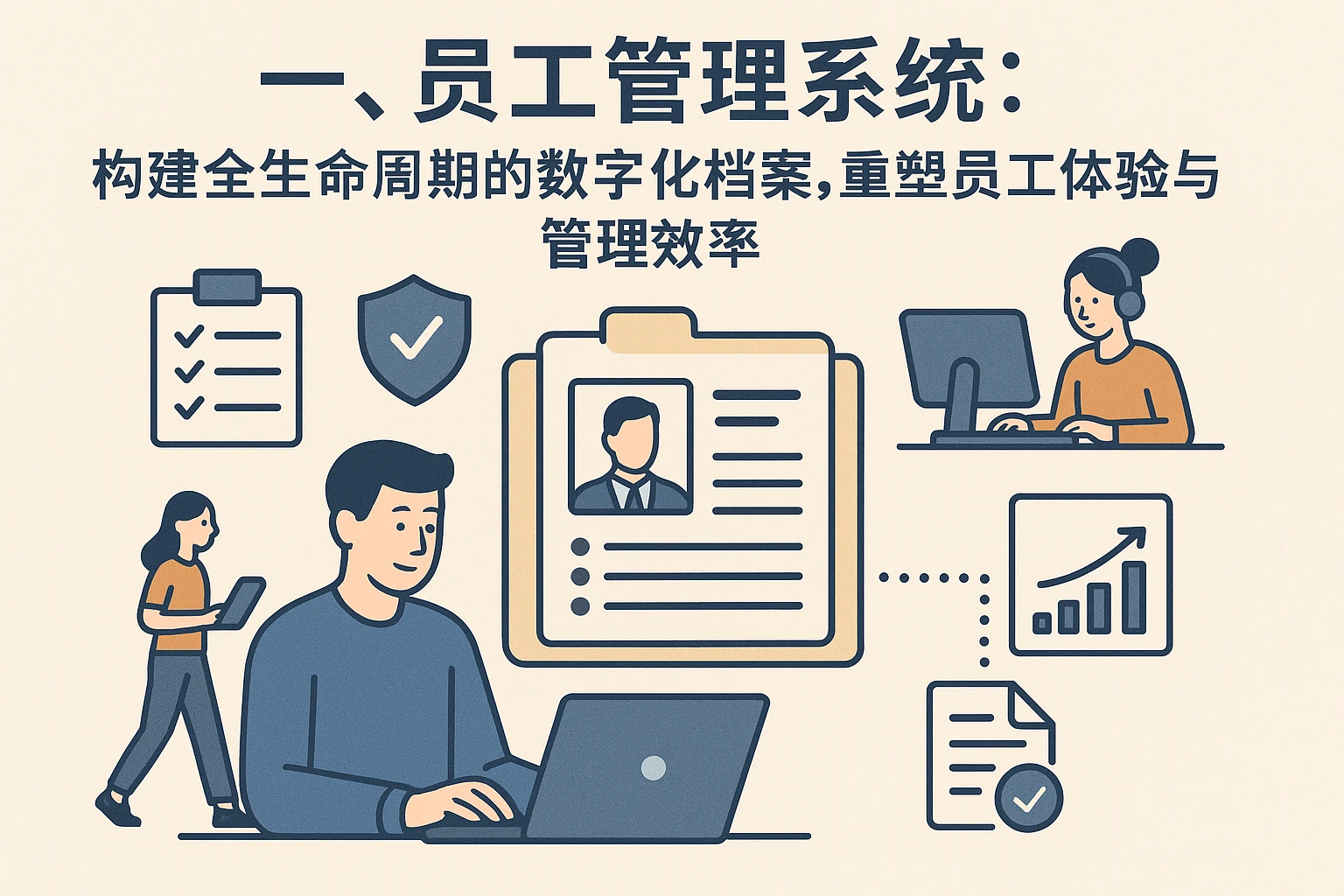 一、员工管理系统：构建全生命周期的数字化档案，重塑员工体验与管理效率